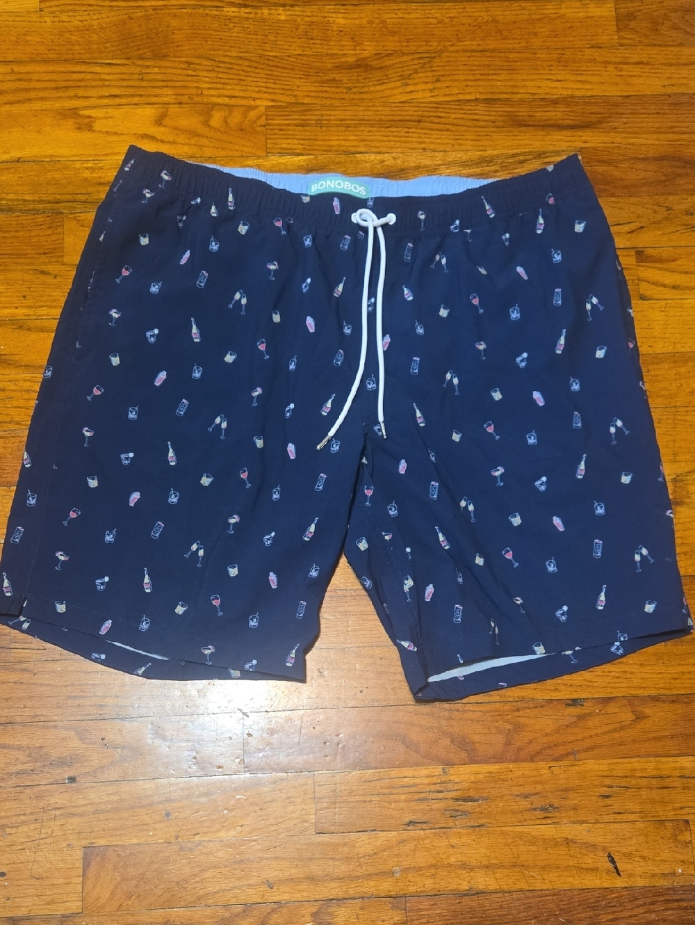 Bonobos Shorts Mens XL Blue Riviera Swim Trunks 9" Inseam Beach Stretch